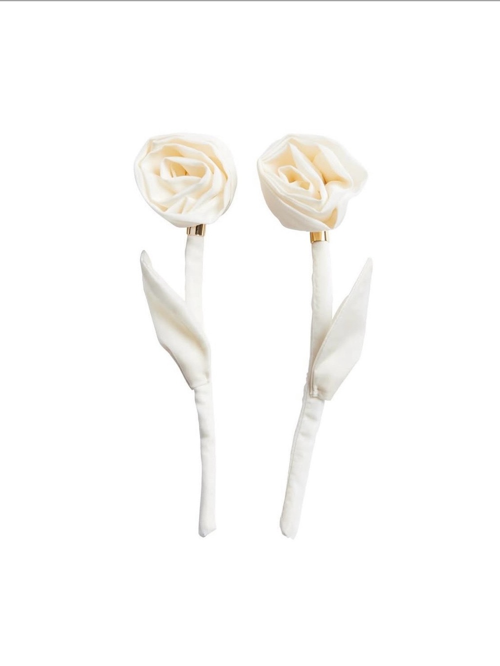 Rare Simone Rocha Cream rose stem earrings - Picture 6 of 6